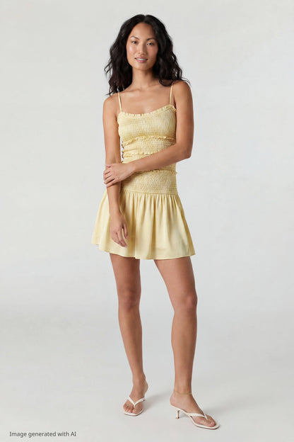 Smocked Mini Dress