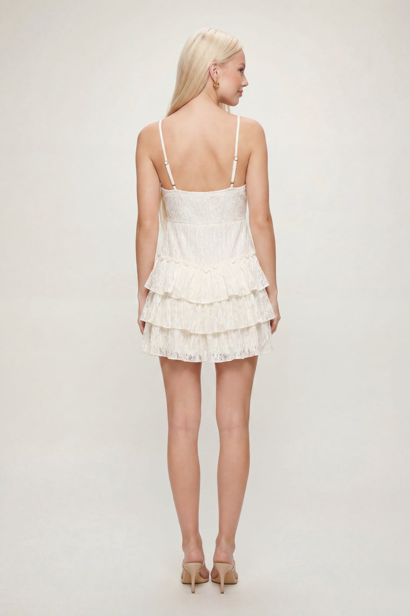 Lace Tiered Mini Dress