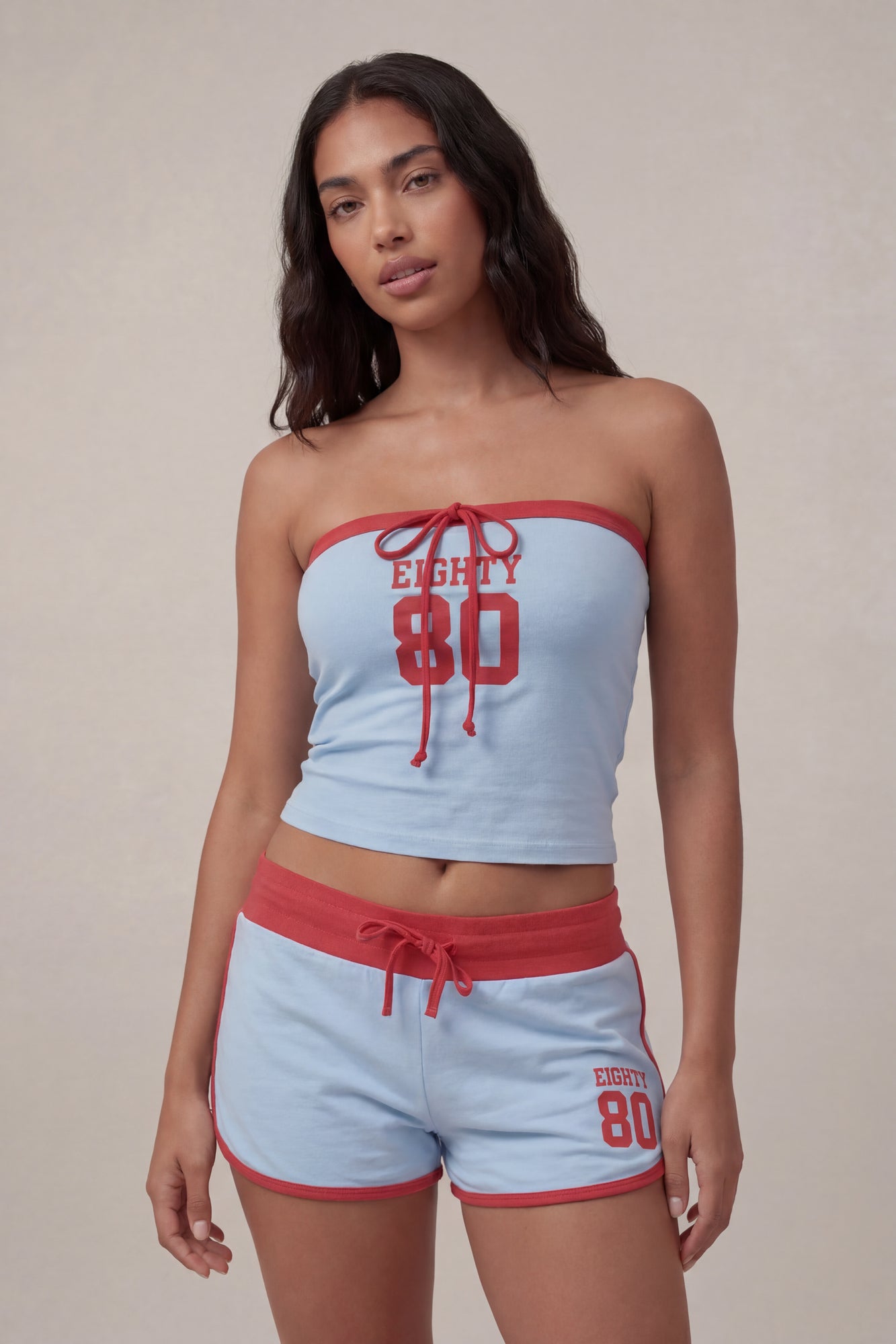 Graphic Drawstring Dolphin Short