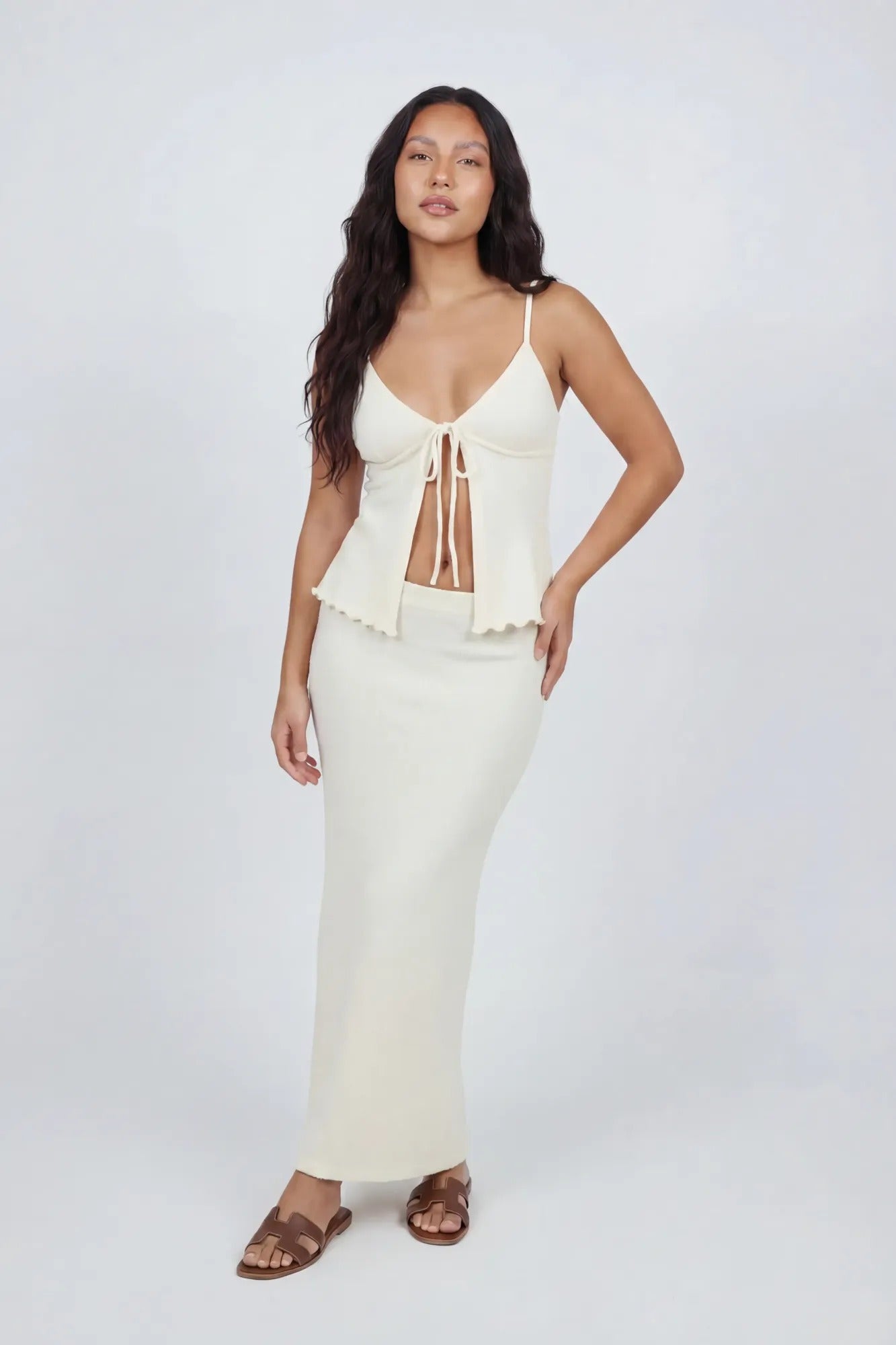 Knit Flyaway Tank & Maxi Skirt Set