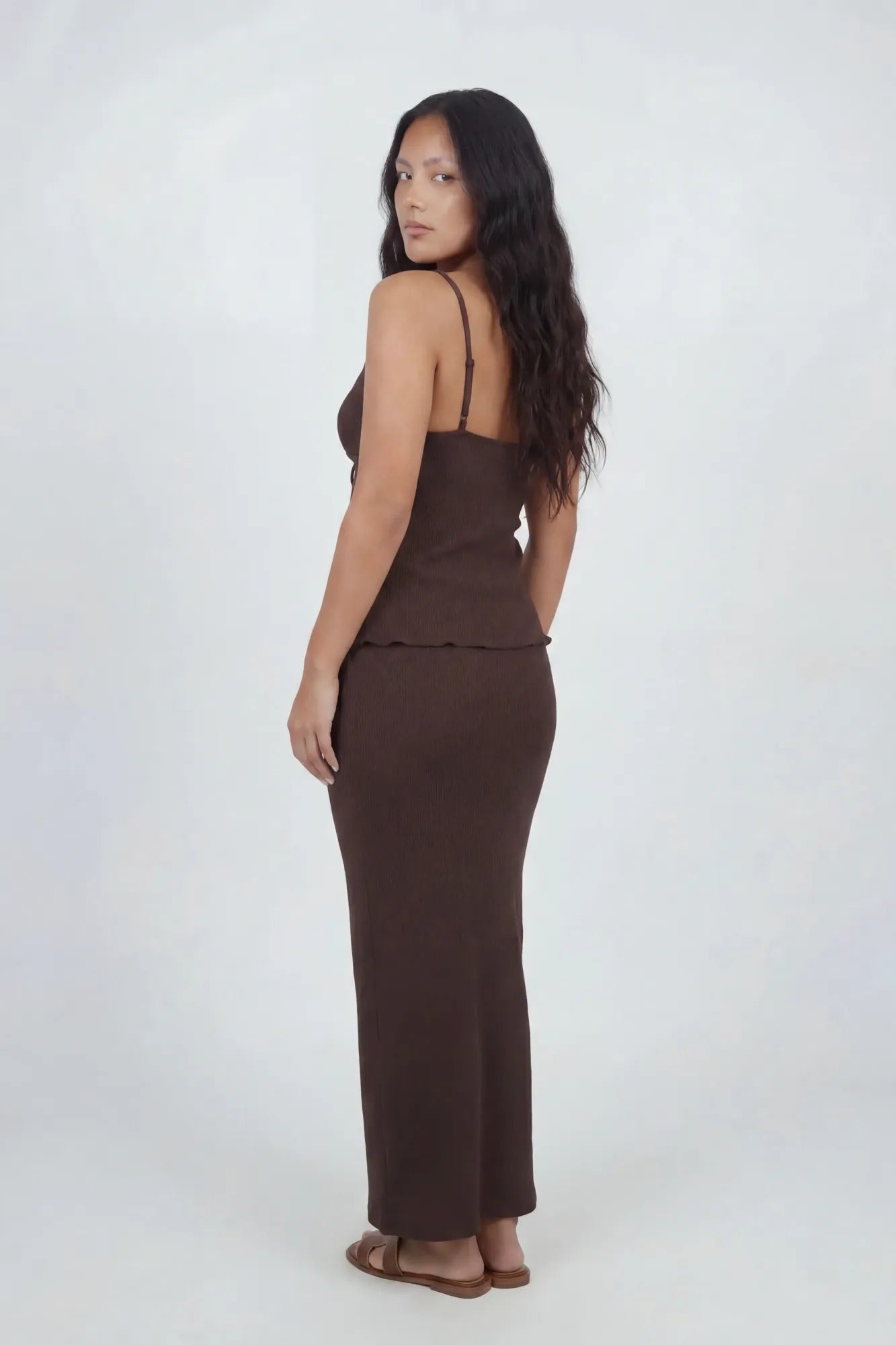 Knit Flyaway Tank & Maxi Skirt Set