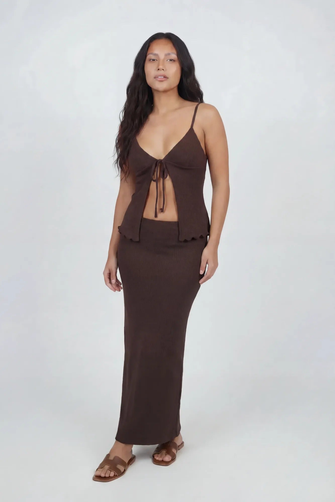 Knit Flyaway Tank & Maxi Skirt Set