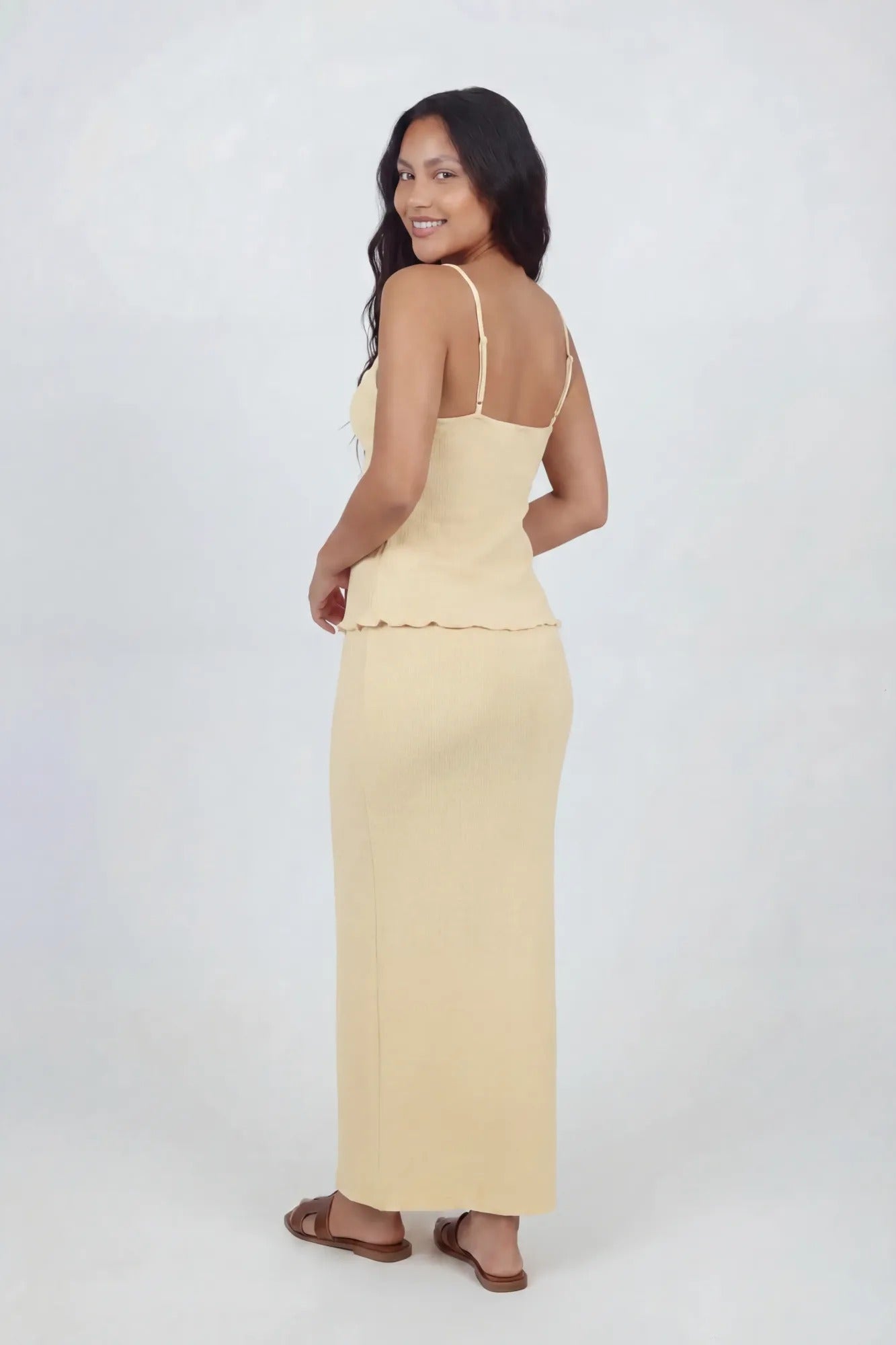 Knit Flyaway Tank & Maxi Skirt Set