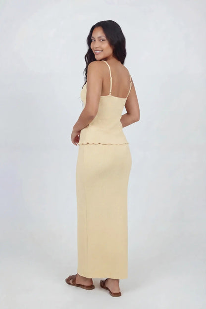 Knit Flyaway Tank & Maxi Skirt Set