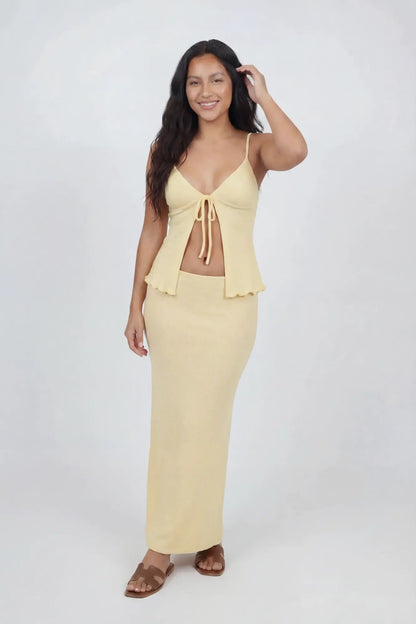 Knit Flyaway Tank & Maxi Skirt Set