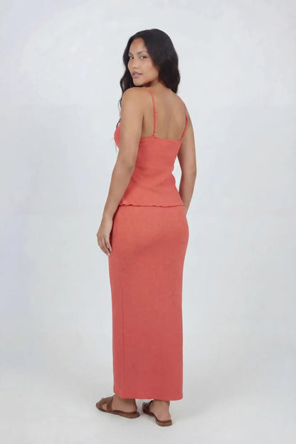 Knit Flyaway Tank & Maxi Skirt Set
