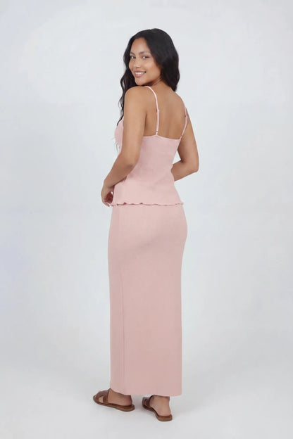 Knit Flyaway Tank & Maxi Skirt Set