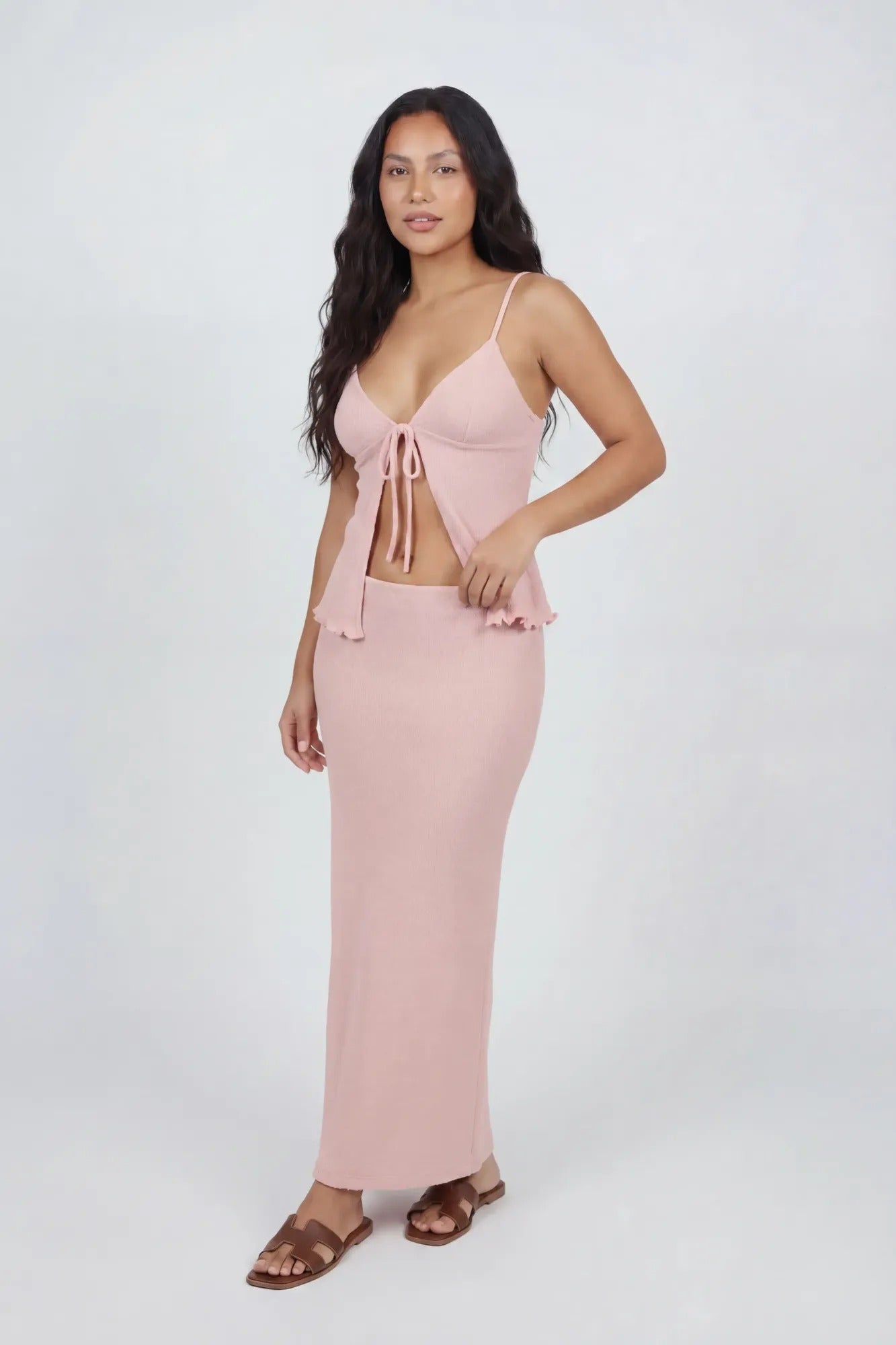 Knit Flyaway Tank & Maxi Skirt Set