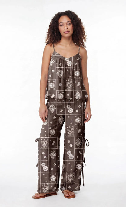 Gauze Tank & Pant with Bow Set