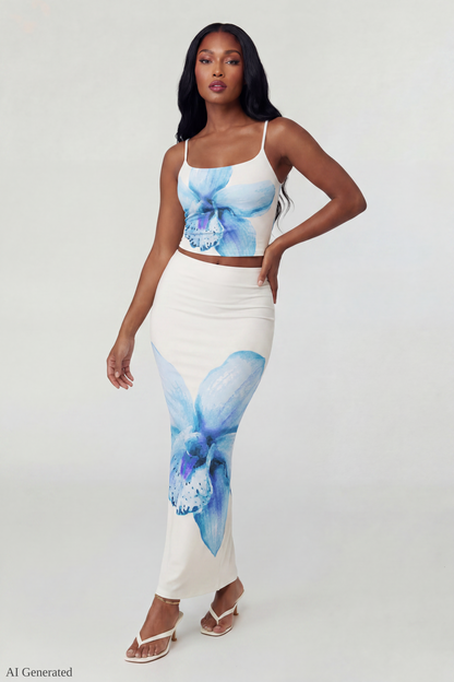 Floral Tank & Maxi Skirt Set