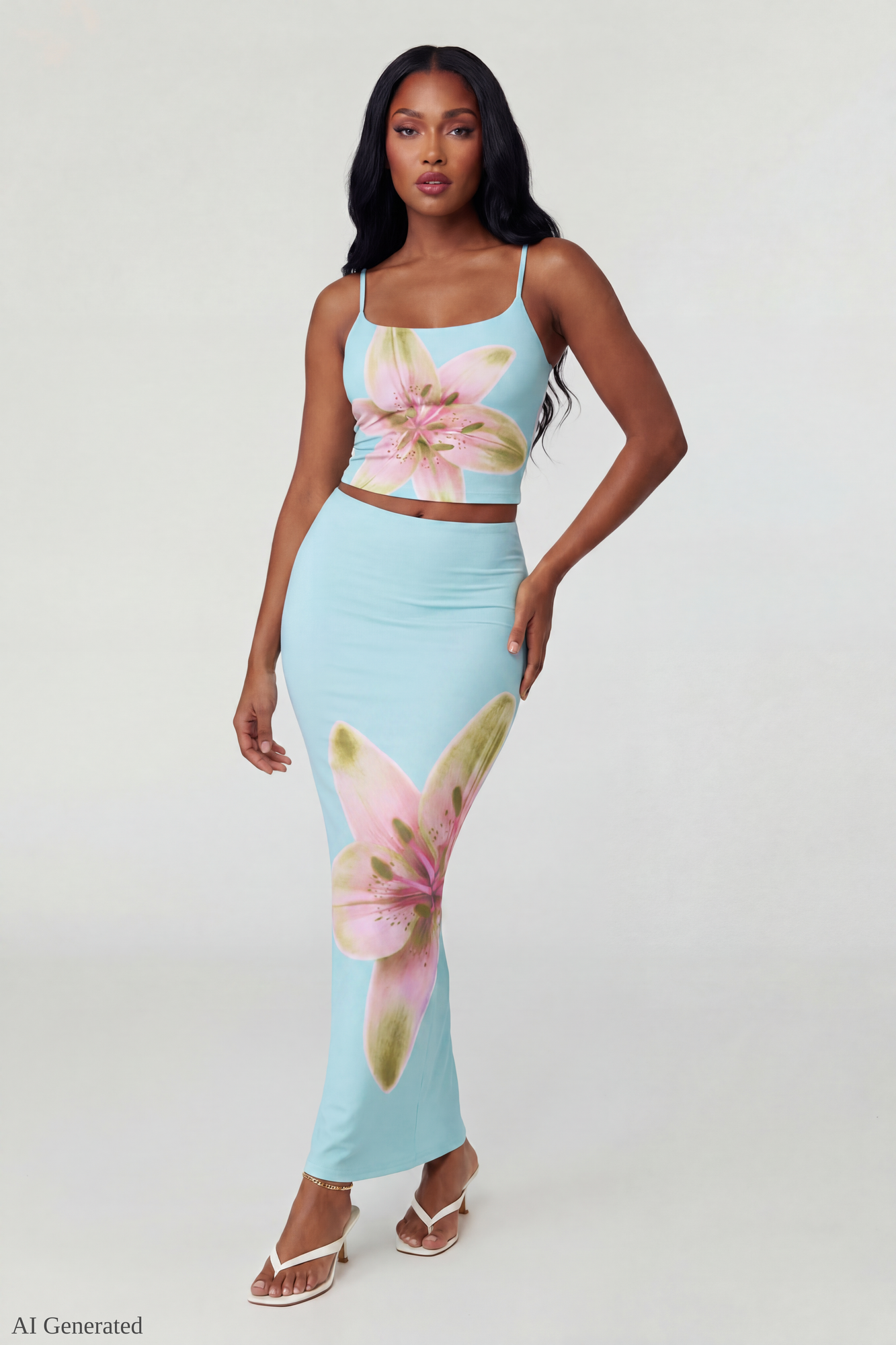 Floral Tank & Maxi Skirt Set