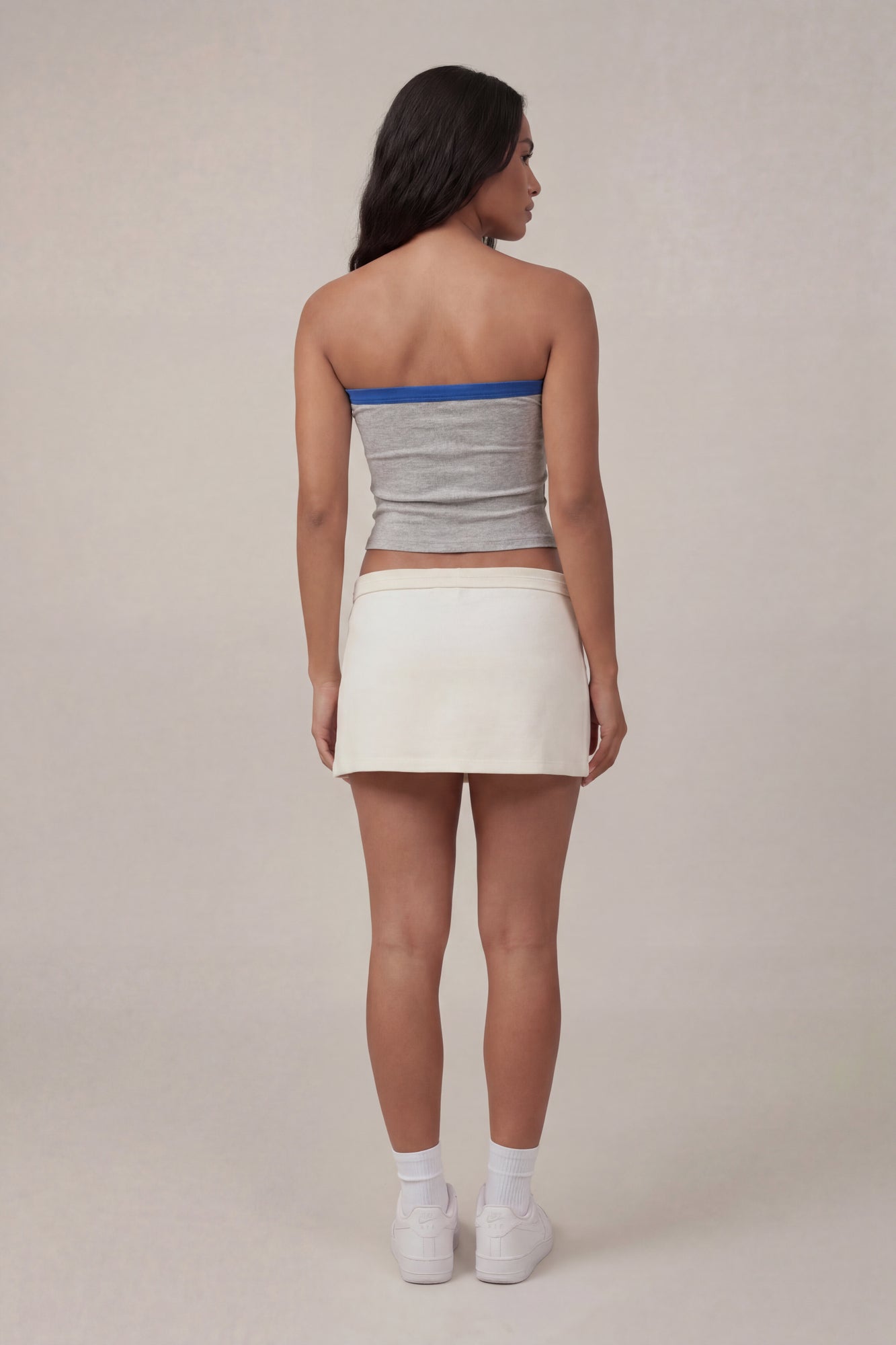 Graphic Drawstring Tube Top