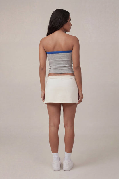 Graphic Drawstring Tube Top