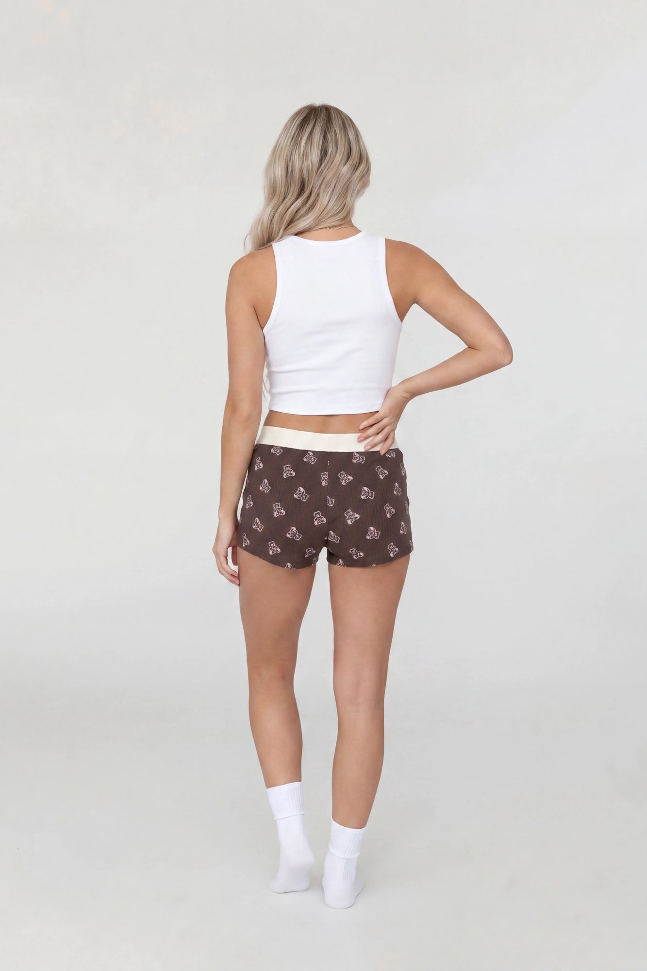 Printed Ribbed Boy Short