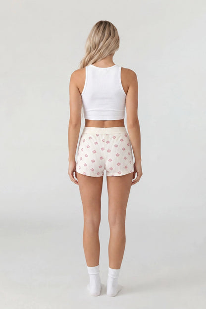 Printed Ribbed Boy Short
