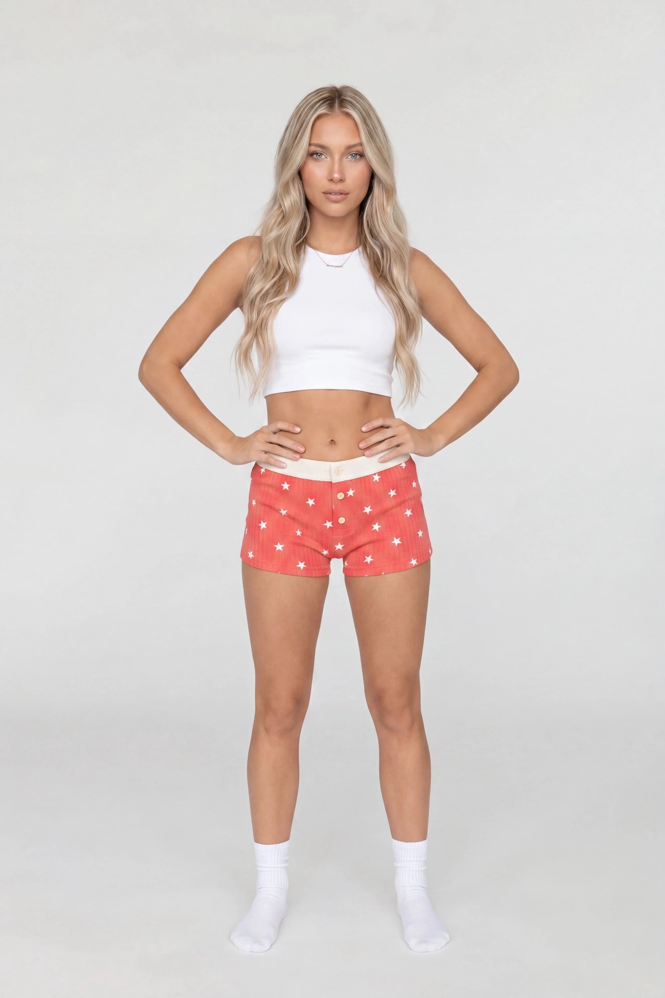 Printed Ribbed Boy Short