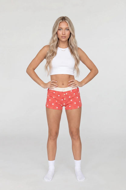 Printed Ribbed Boy Short