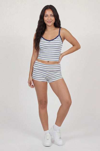 Striped V-Neck Tank