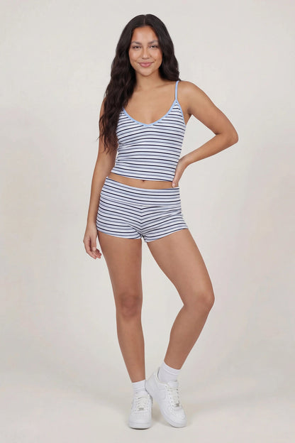 Striped V-Neck Tank