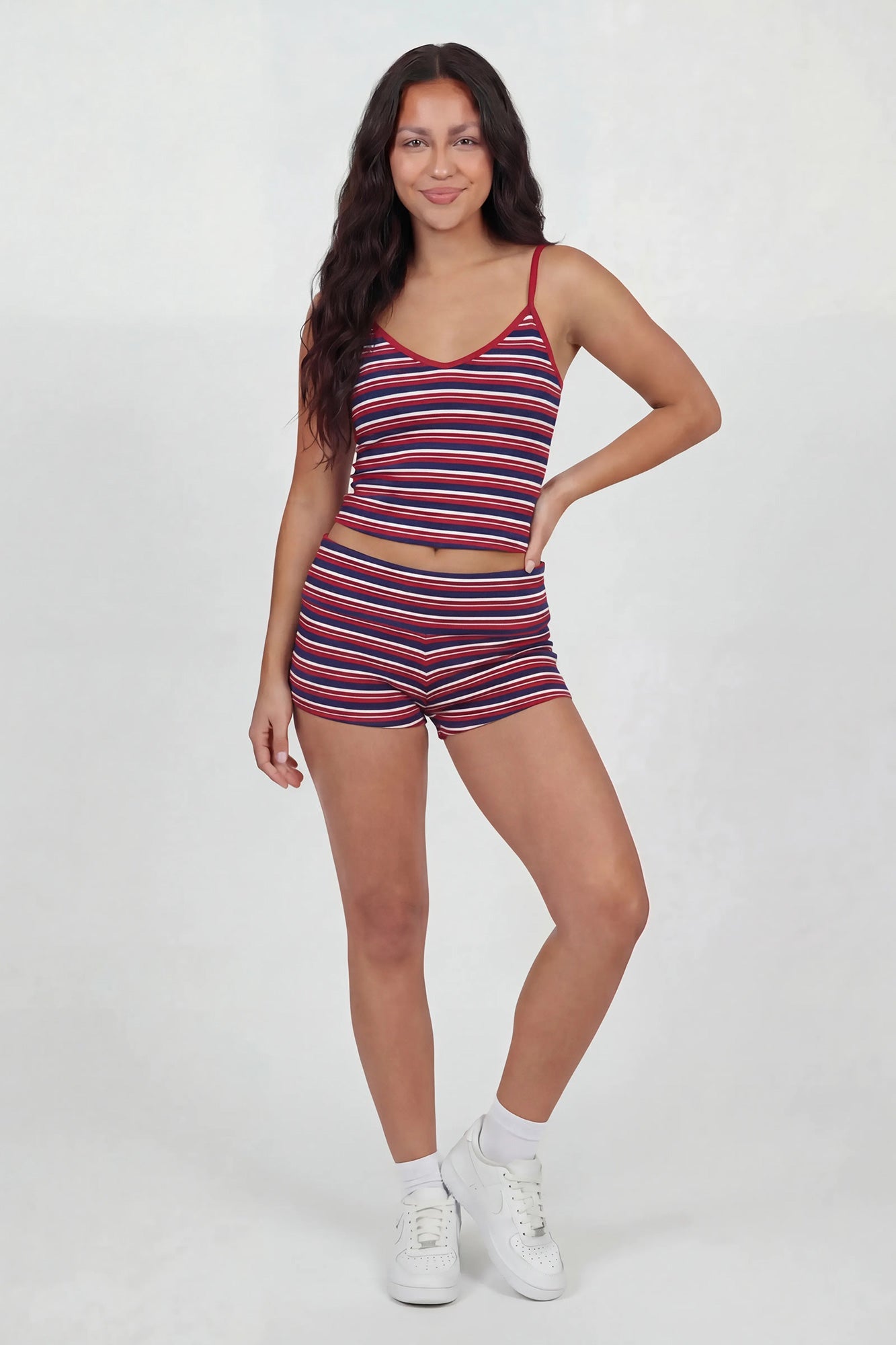 Striped V-Neck Tank