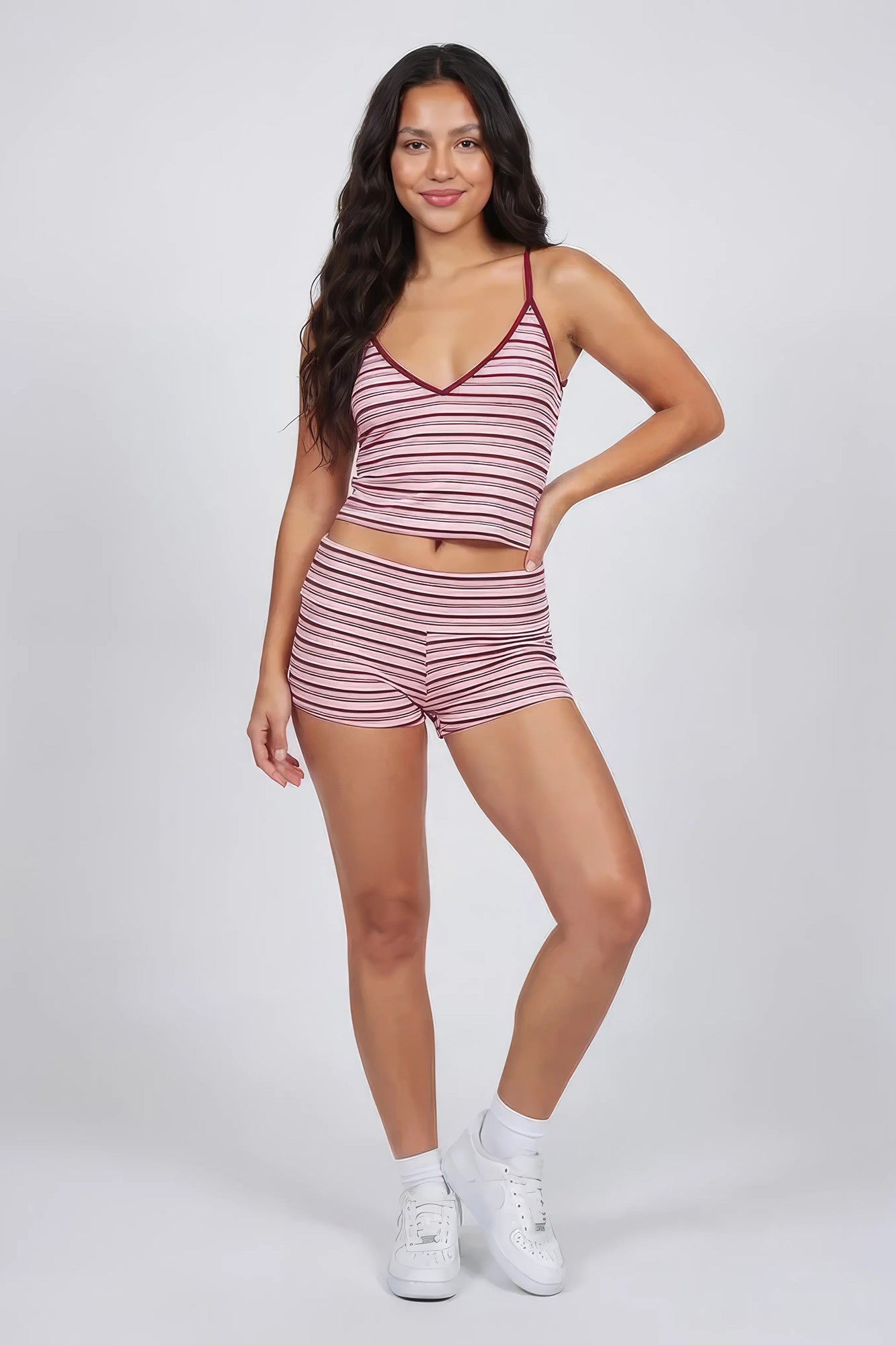 Striped V-Neck Tank