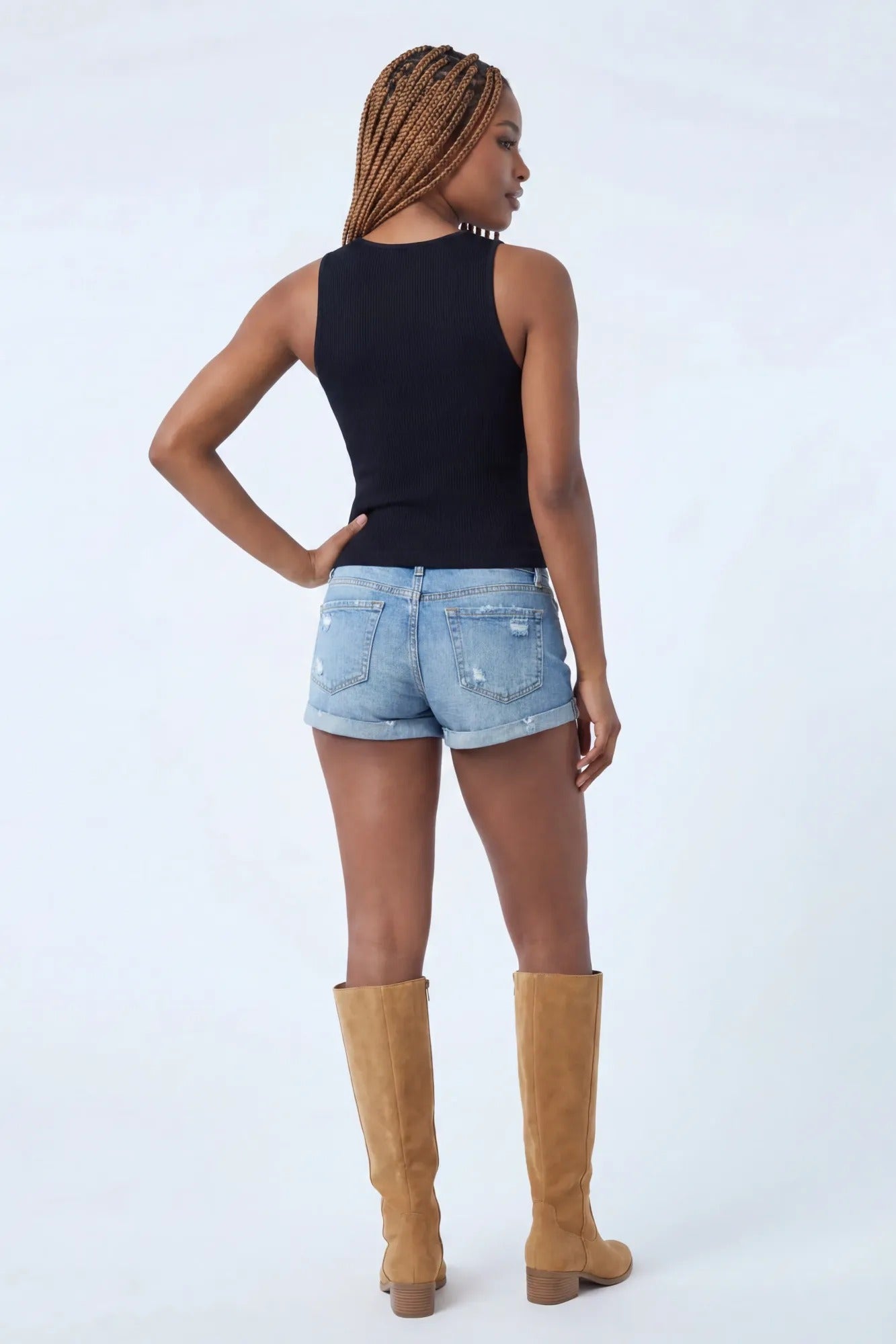 Seamless Ribbed V-Neck Tank