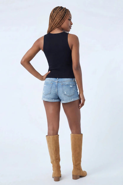 Seamless Ribbed V-Neck Tank