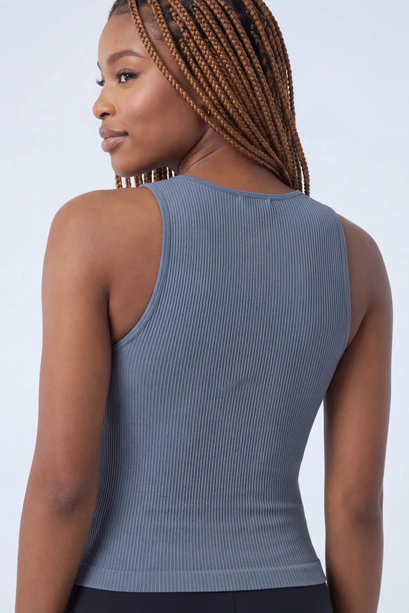 Seamless Ribbed V-Neck Tank