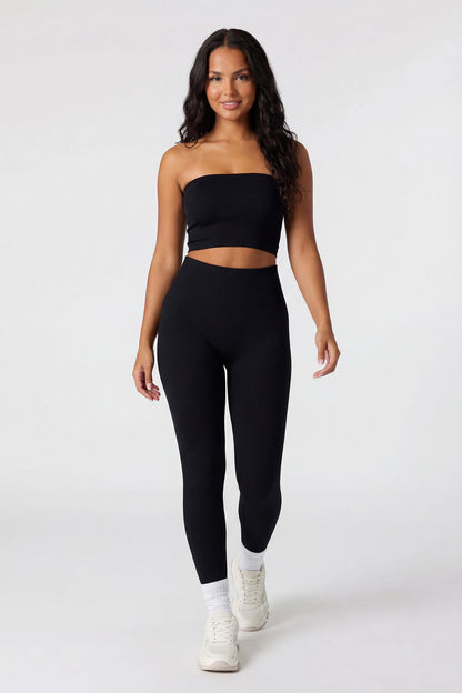 Seamless Ribbed Cropped Tube Top