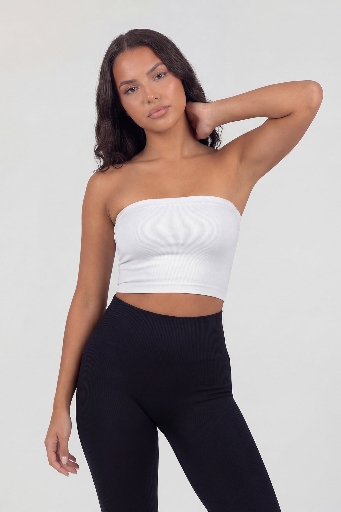 Seamless Ribbed Cropped Tube Top