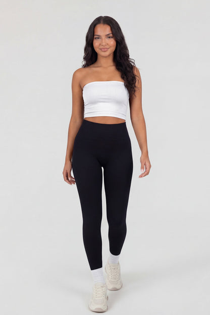 Seamless Ribbed Cropped Tube Top