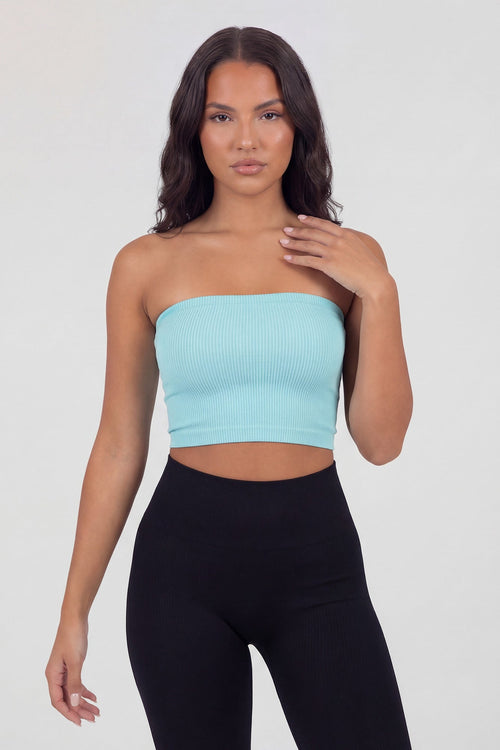 Seamless Ribbed Cropped Tube Top