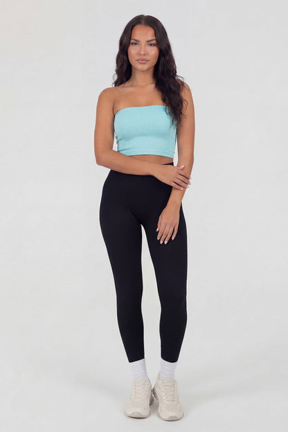 Seamless Ribbed Cropped Tube Top