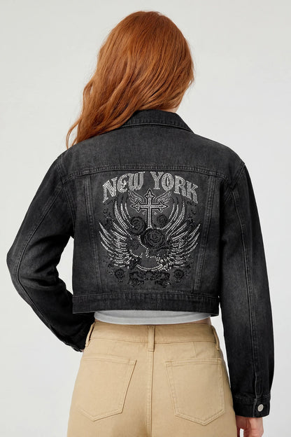 Graphic Denim Jacket