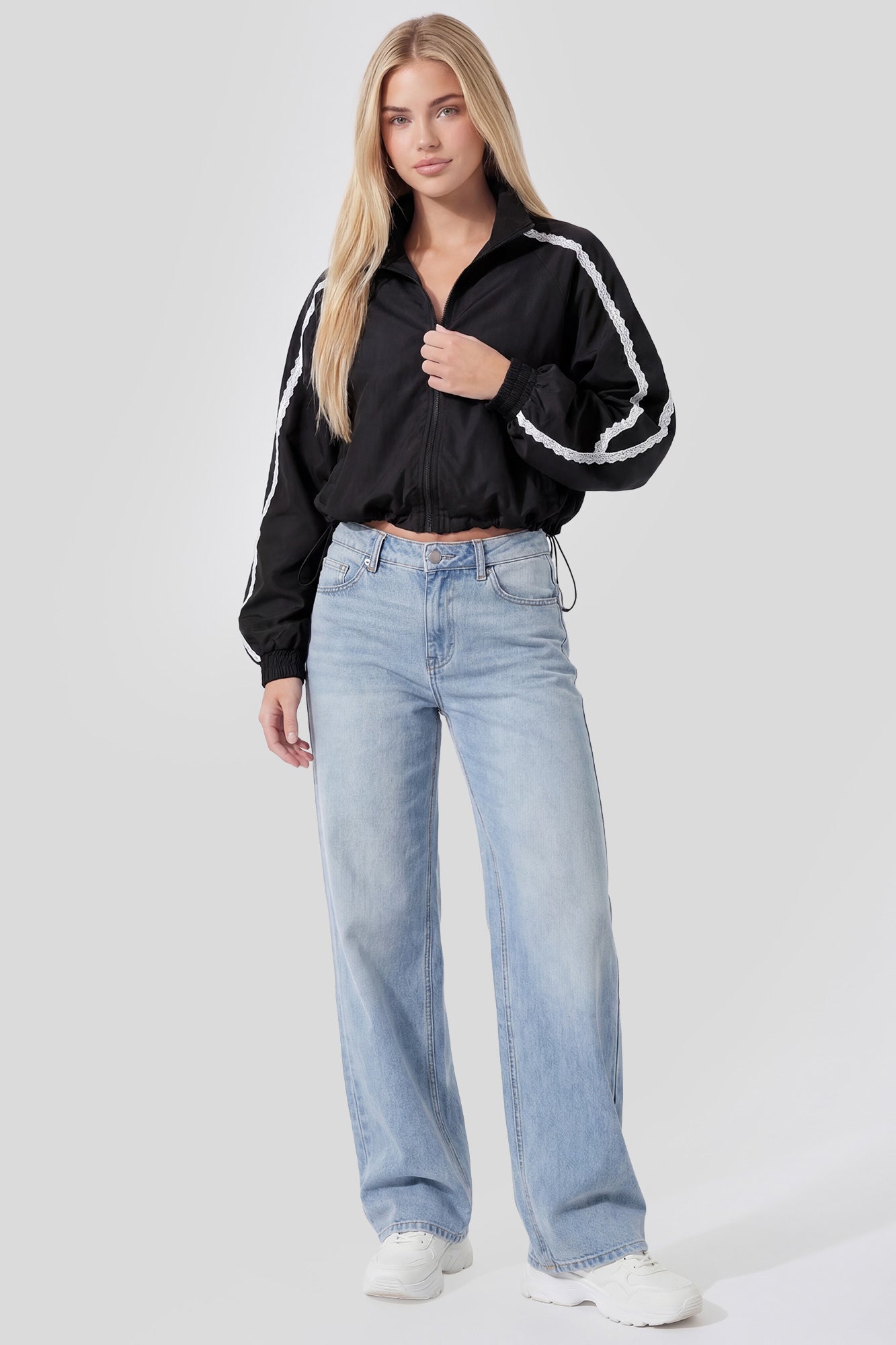 Lace Trim Windbreaker