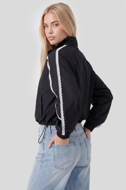 Lace Trim Windbreaker