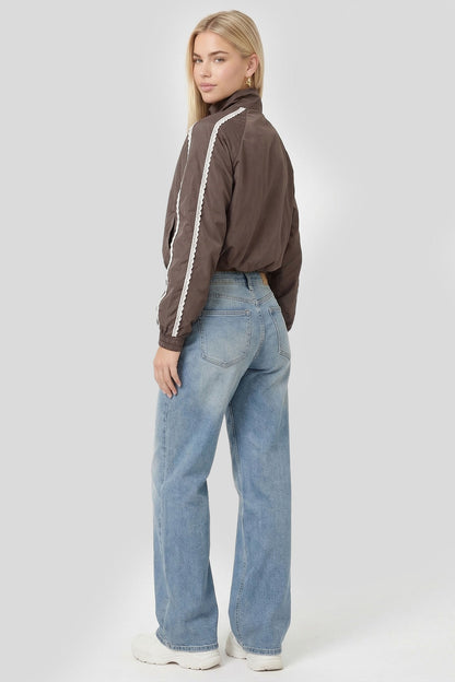 Lace Trim Windbreaker