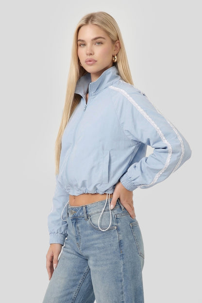 Lace Trim Windbreaker