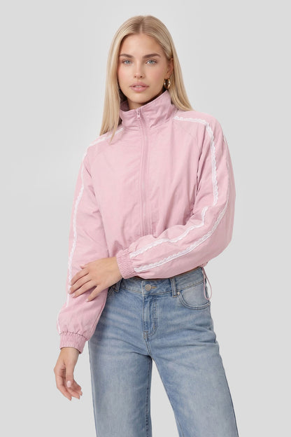Lace Trim Windbreaker