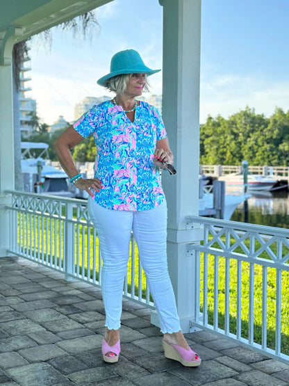 SPLASH OF PINK  SHORT SLEEVE