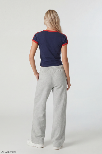 Graphic Ringer Baby Tee