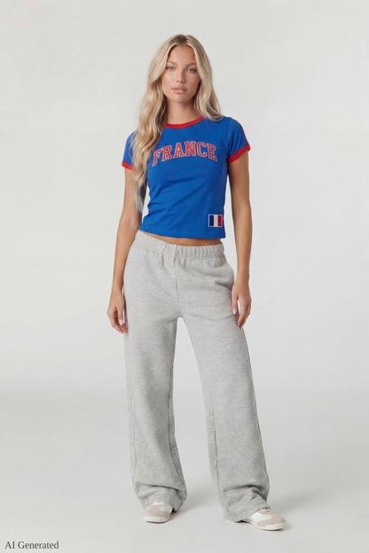 Graphic Ringer Baby Tee