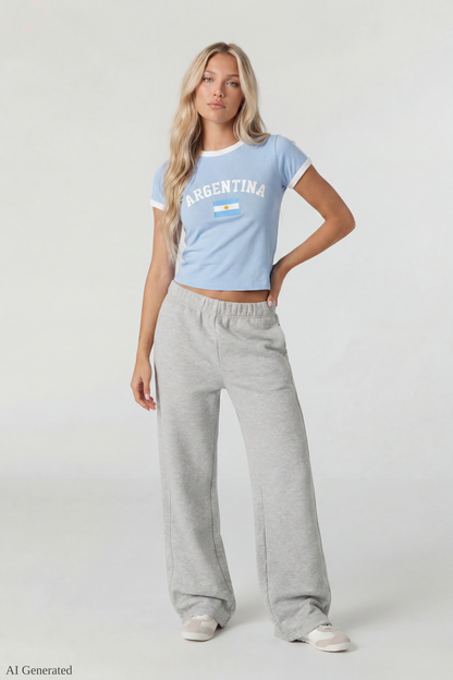 Graphic Ringer Baby Tee