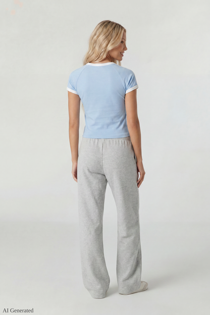 Graphic Ringer Baby Tee