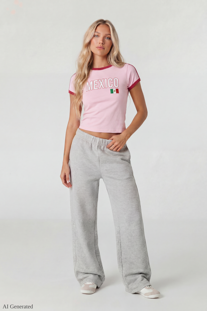 Graphic Ringer Baby Tee