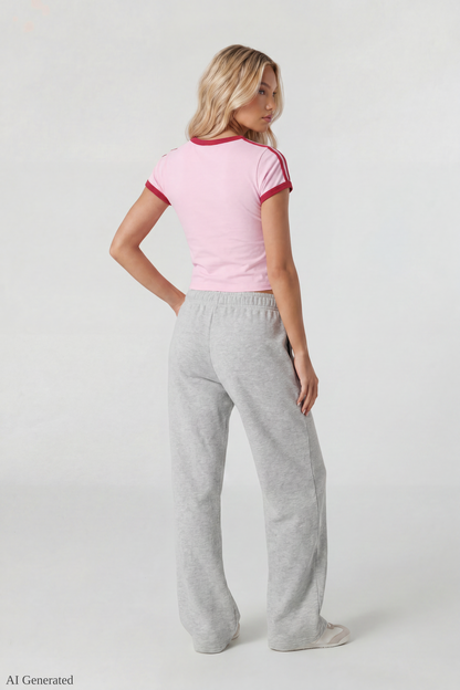 Graphic Ringer Baby Tee