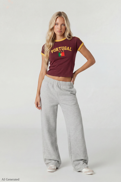 Graphic Ringer Baby Tee