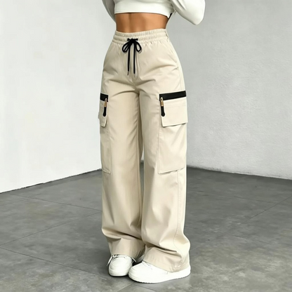 Women’s Lightweight Cargo Pants – Relaxed Fit with Multiple Utility Pockets