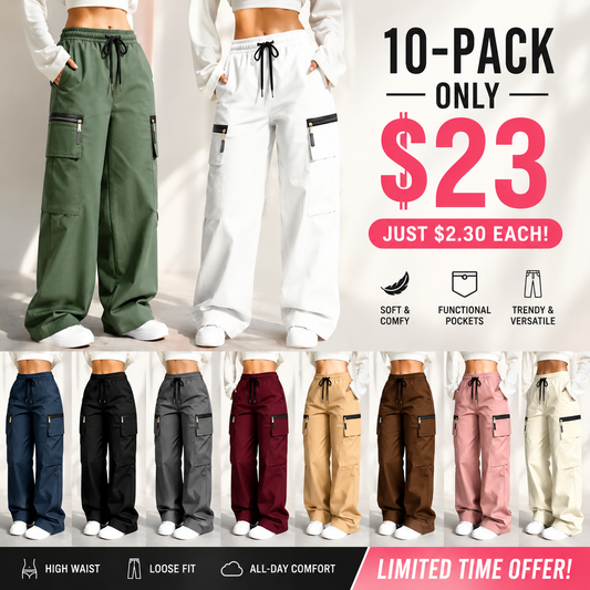 Women’s Lightweight Cargo Pants – Relaxed Fit with Multiple Utility Pockets