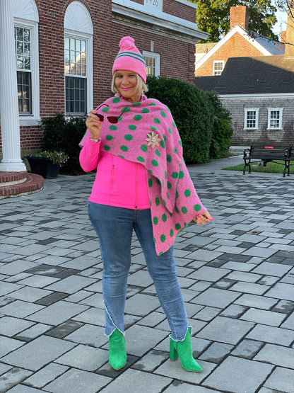 Polka Dot Patterned Scarf